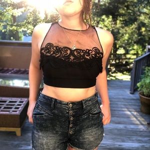 Solemio Lace Crop Top